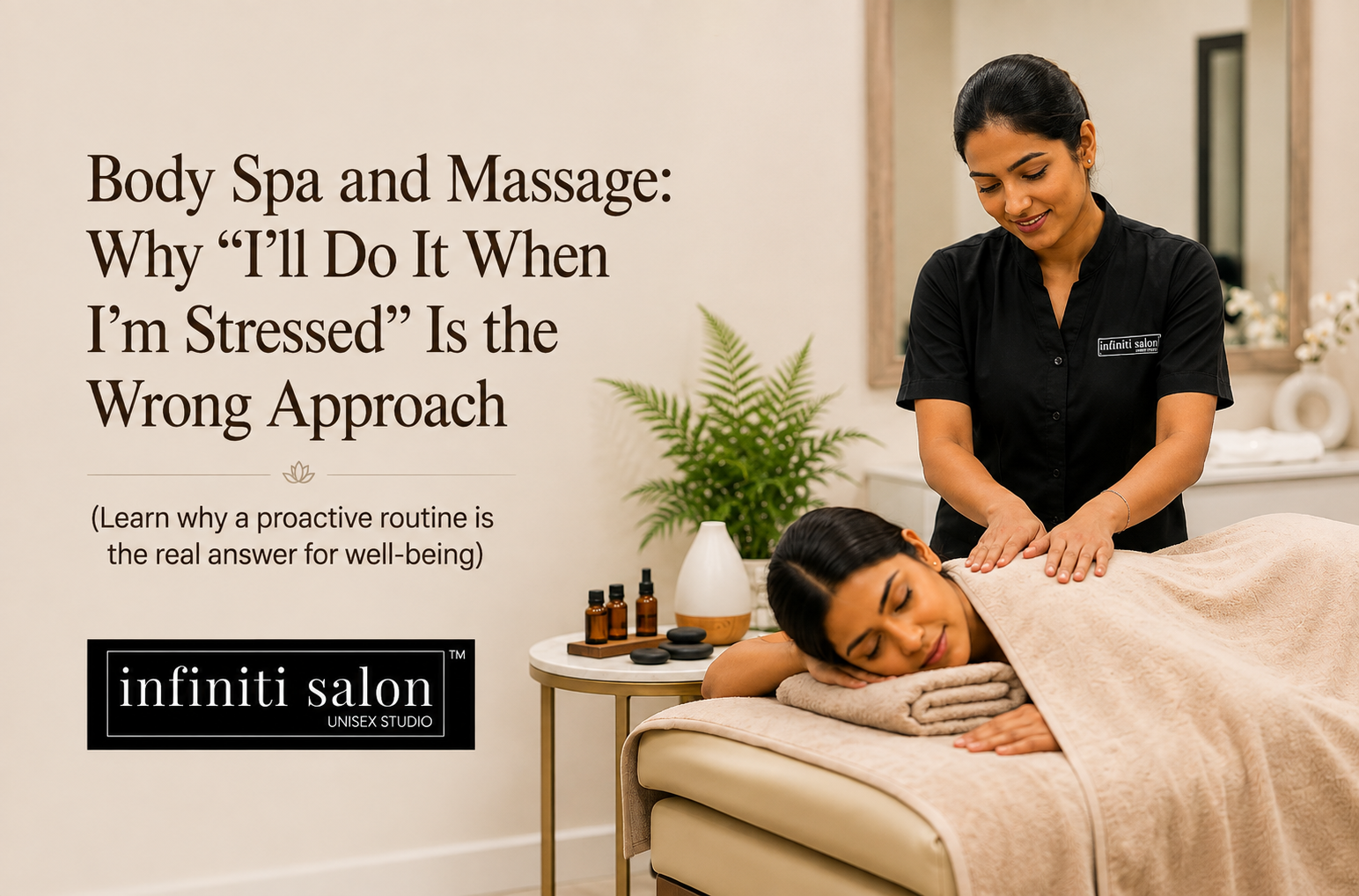 Best body spa and full body massage treatment at Infiniti Salon