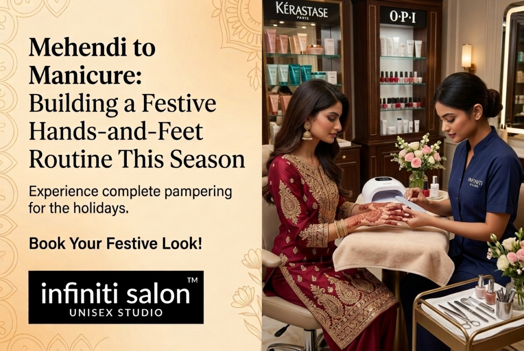 Festive manicure and hand care routine at Infiniti Salon