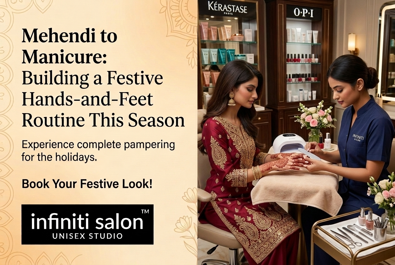 Festive manicure and hand care routine at Infiniti Salon